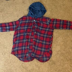 American eagle hooded flannel